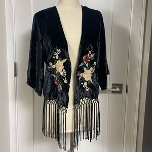 Anthropologie velvet top